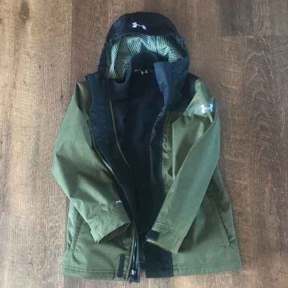 olive green snow jacket